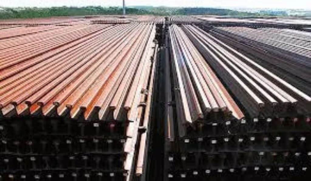 Trilhos de trem para escoras