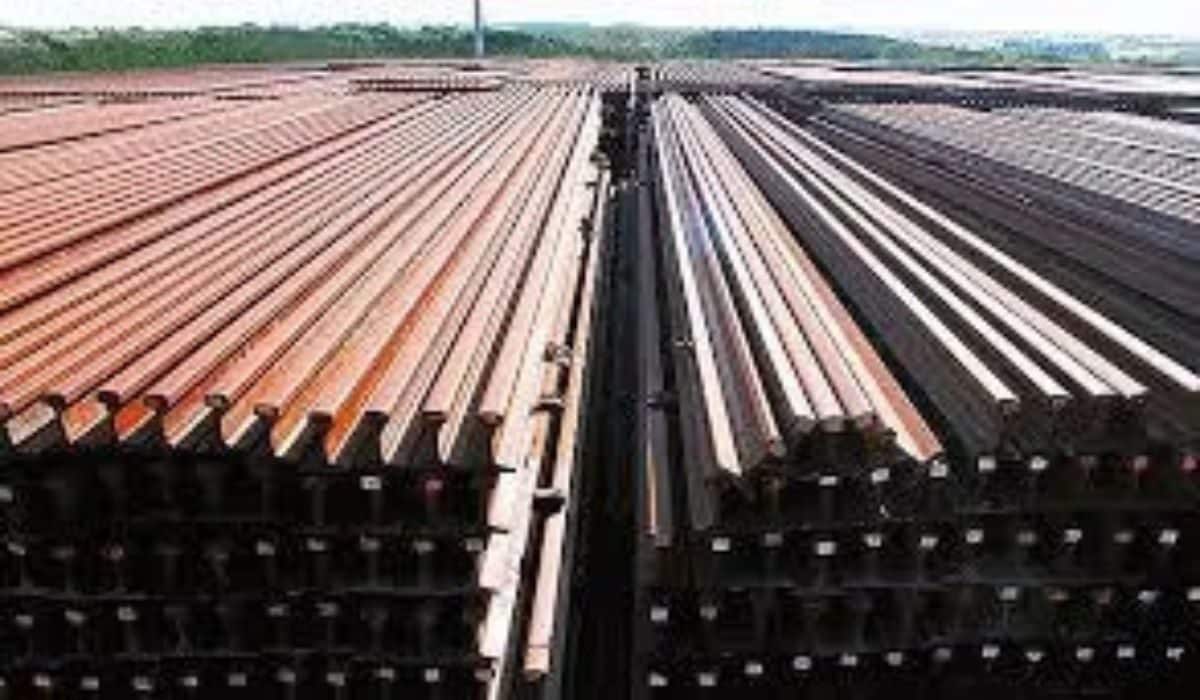 Trilhos de trem para escoras